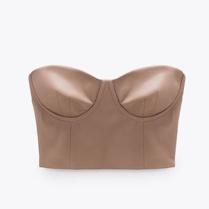Faux Leather crop top